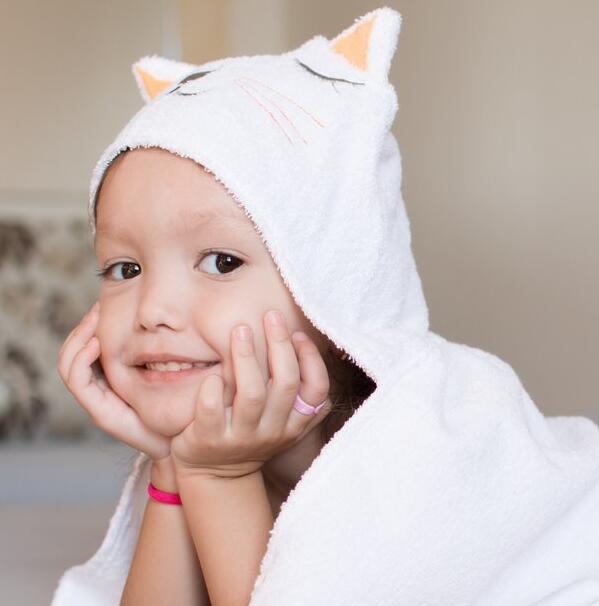 Hooded Towel For Kids Cotton Fabric